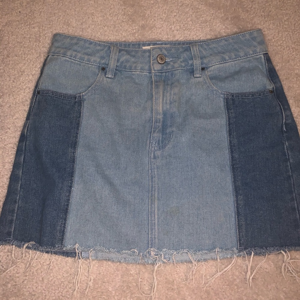 Pacsun Light & Dark Wash Denim Skirt